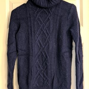 Navy Blue Turtle Neck J Crew Sweater